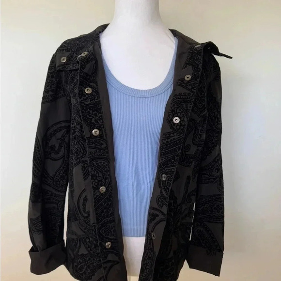Chico’s Zenergy Velvet Detail Jacket S/M - Picture 2 of 8